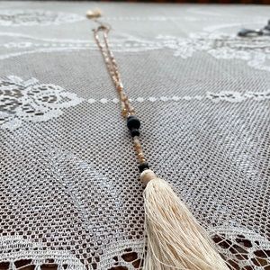 Zacasha Beaded Necklace with Lava Rock